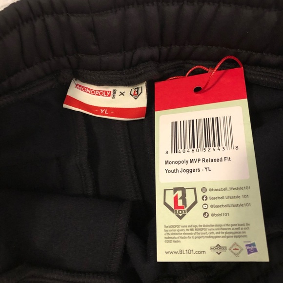 Baseball Lifestyle 101 MVP joggers. Size large youth. NWT - Picture 5 of 6